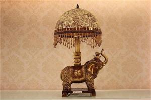 仿古中式臺(tái)燈 古銅布藝臺(tái)燈 書(shū)房 臥室均可用
