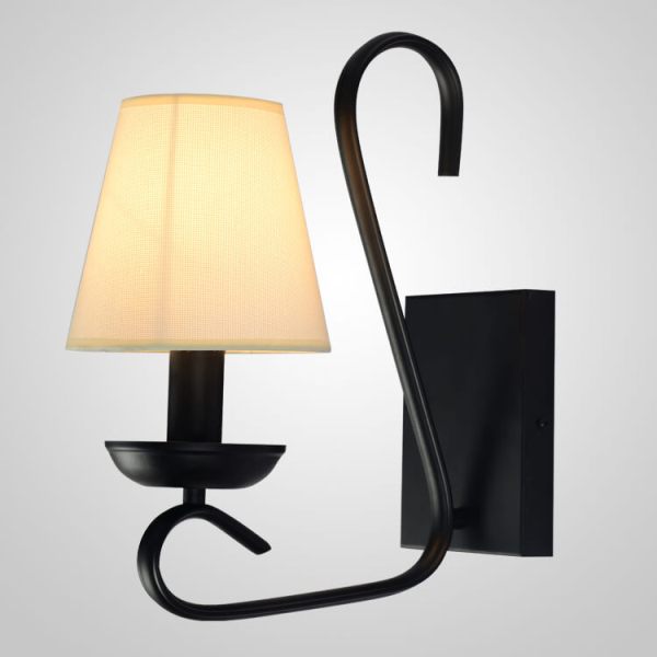 現(xiàn)代中式風格走廊壁燈 新中式玄關(guān)壁燈 布藝+鐵藝