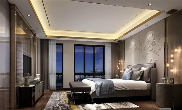 新中式別墅裝修風(fēng)格臥室無主燈設(shè)計(jì)方案 燈具廠家供貨