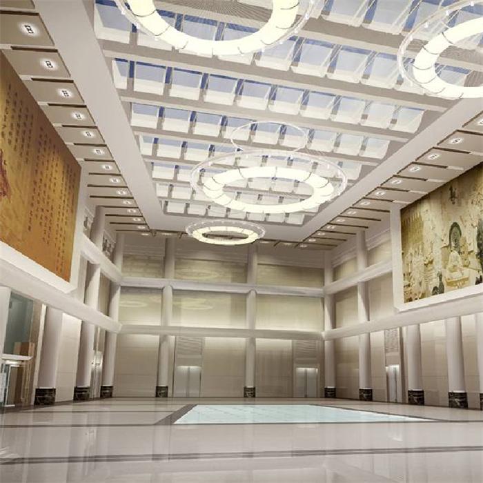 造型酒店燈具_大堂吊燈定制效果圖【孫氏照明】